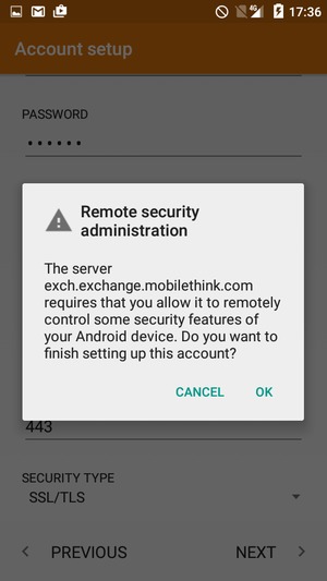 Select OK