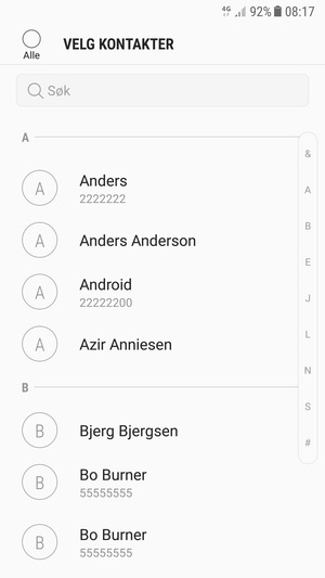Kryss av i Alle avkrysningsboksen