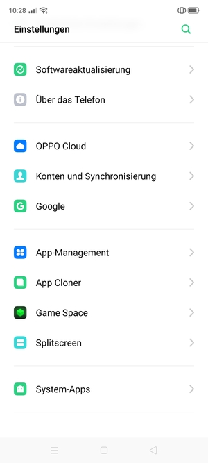 Scrollen Sie und wählen Sie Softwareaktualisierung