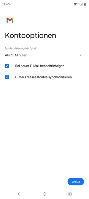 Wählen Sie Weiter