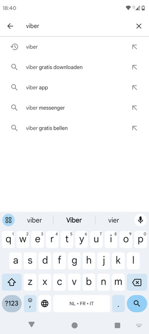 Voer de app-naam in en selecteer Zoeken