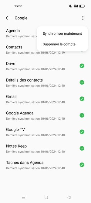 Sélectionnez Synchroniser maintenant