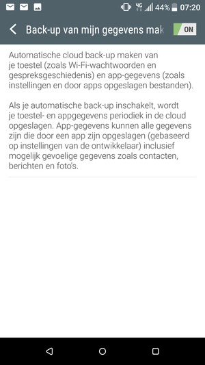 Selecteer de Terug-knop