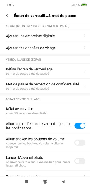 Sélectionnez Définir l'écran de verrouillage