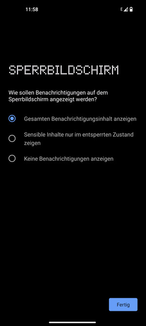 Wählen Sie die gewünschte Option und wählen Sie Fertig