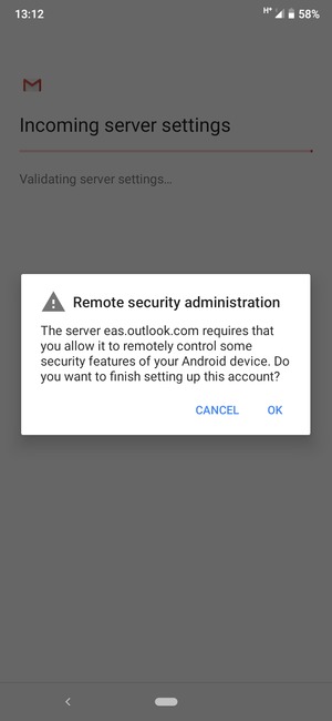 Select OK