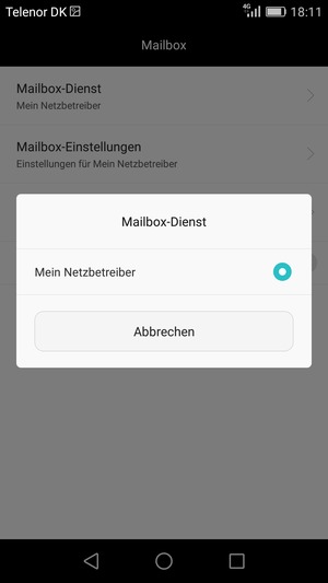 Wählen Sie Mein Netzbetreiber