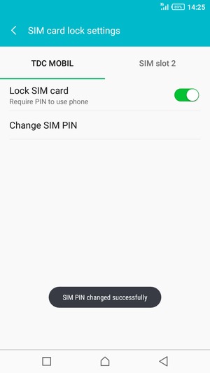 Your SIM PIN has been changed
