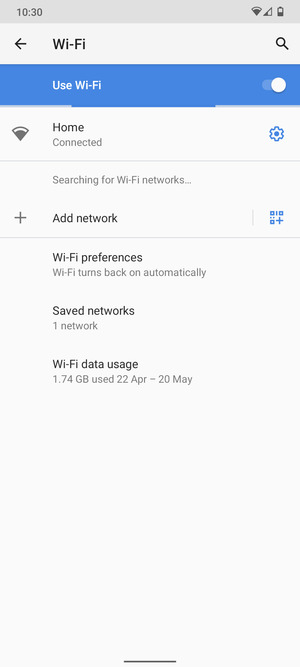 You are now connected to the Wi-Fi network