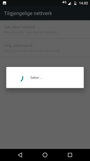 Vent til søket er ferdig