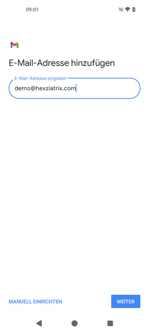 Geben Sie Ihre E-Mail-Adresse ein und wählen Sie WEITER