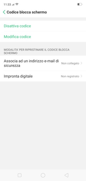 Il tuo telefono è ora protetto dal blocco schermo