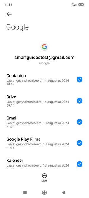 Zorg ervoor dat Contacten geselecteerd is