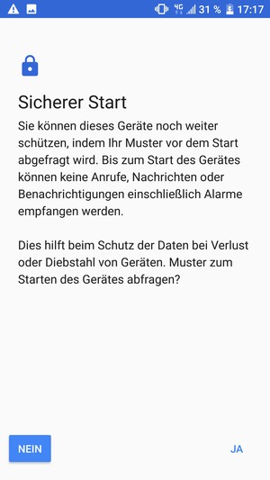 Wählen Sie die gewünschte Option
