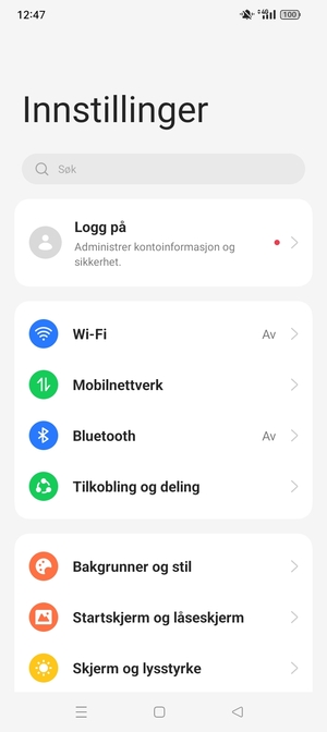 Velg Mobilnettverk