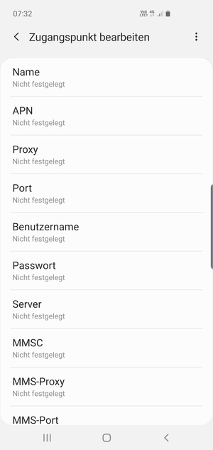 Geben Sie Internet-Informationen ein
