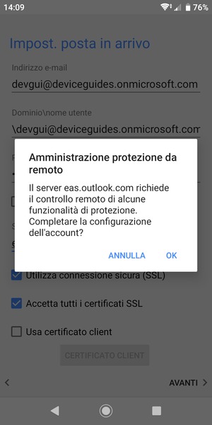 Seleziona OK