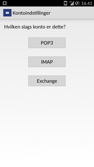 Vælg Exchange