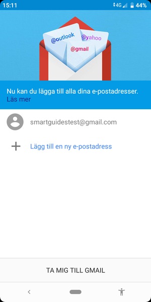 Välj TA MIG TILL GMAIL