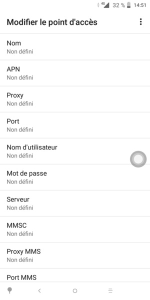 Saisissez les informations MMS