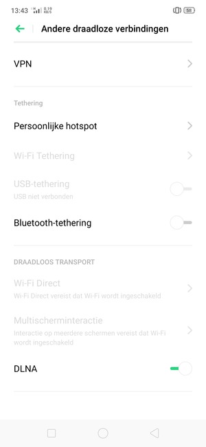 Selecteer Persoonlijke hotspot