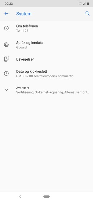 Velg Avansert