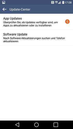 Wählen Sie Software Update