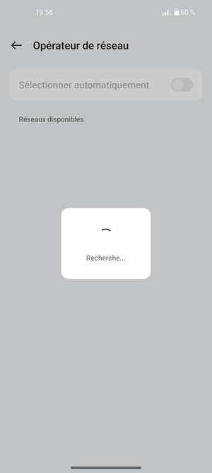 Veuillez attendre la fin de la recherche