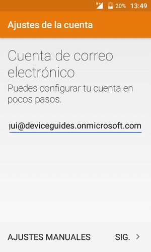 Introduzca su Dirección de correo electrónico y seleccione SIG.