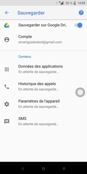 Sélectionnez Compte