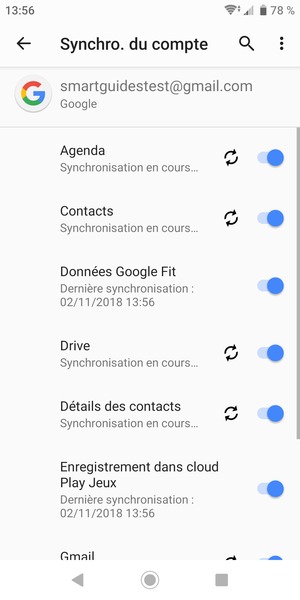 Vos informations seront synchronisées