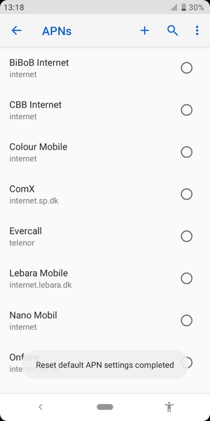 Select New APN