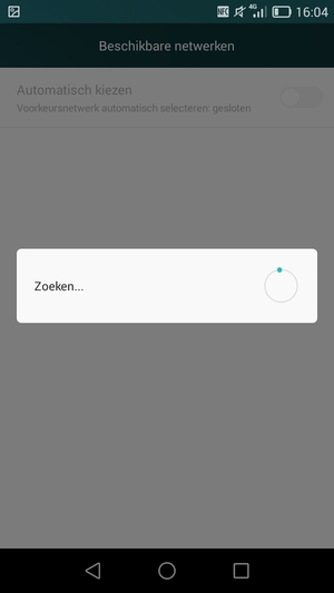 Wacht tot de zoekopdracht beëindigd is