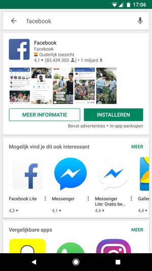 Selecteer de app