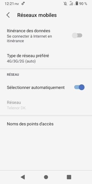 Sélectionnez Noms des points d'accès