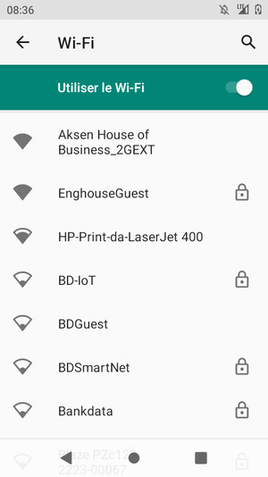 Sélectionnez le réseau sans fil auquel vous souhaitez vous connecter