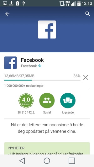 Vent til installasjonen er ferdig