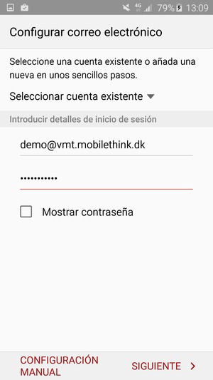 Introduzca su Dirección de correo electrónico y Contraseña. Seleccione SIGUIENTE