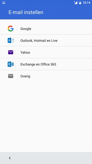Selecteer Outlook, Hotmail en Live