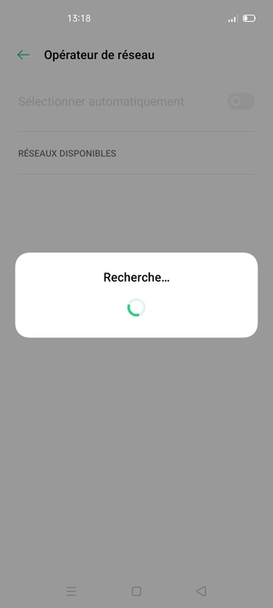 Veuillez attendre la fin de la recherche