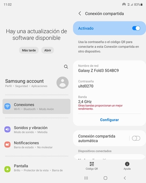 El teléfono ha sido configurado para su uso como módem