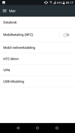 Velg Mobil nettverksdeling