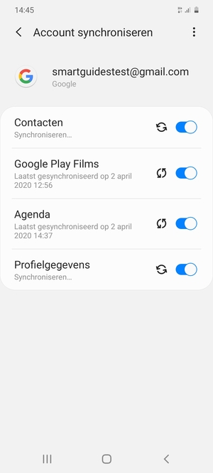 Uw gegevens worden gesynchroniseerd