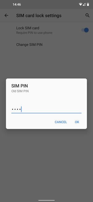 Enter Old SIM PIN and select OK