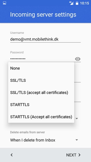 Select None and  NEXT