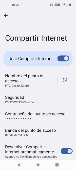 El teléfono ha sido configurado para su uso como módem