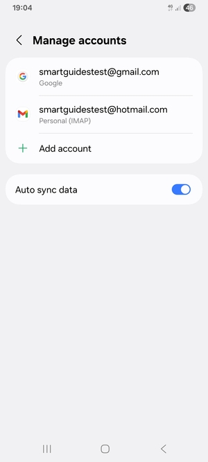 Select your Google account