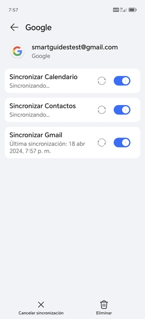 Su información será sincronizada
