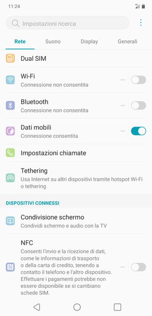 Seleziona Rete