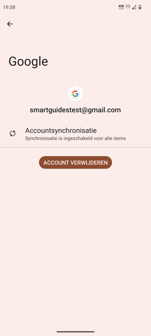 Selecteer Accountsynchronisatie
